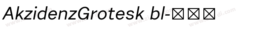 AkzidenzGrotesk bl字体转换